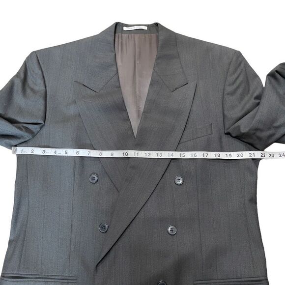 YSL Men’s Gray Double-breasted Suit Sz 42L - Picture 9 of 16